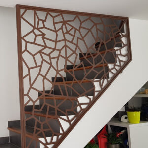 Claustra d'escalier découpée au laser