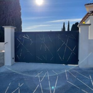 Portail coulissant découpe laser perso