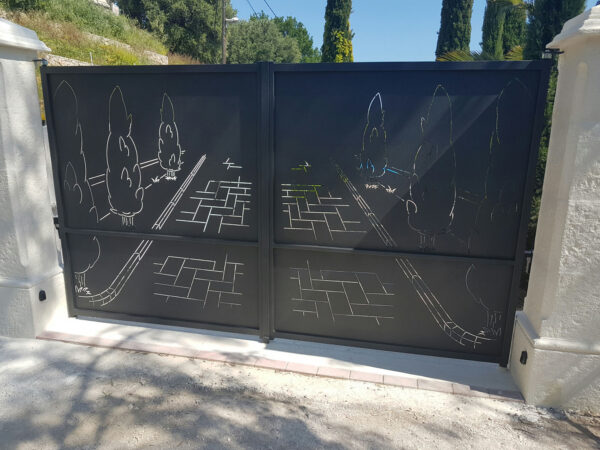 Portail découpe laser design