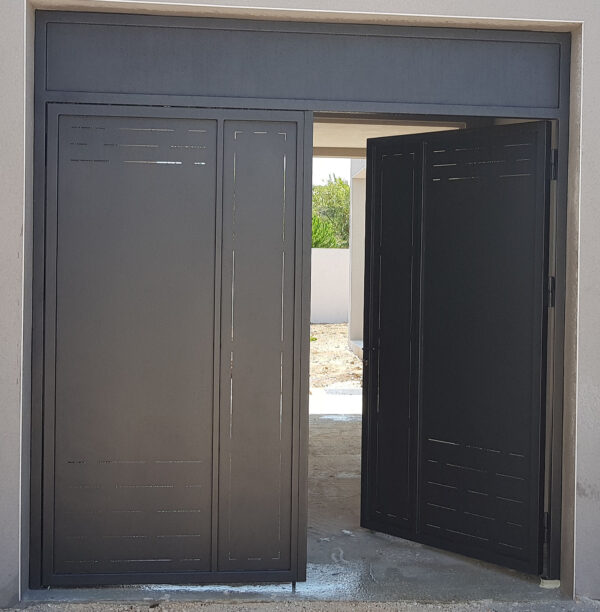 Porte double vantaux decoupe laser