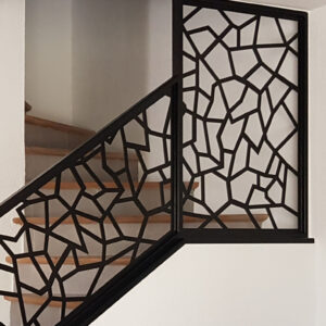 Rampe d'escalier découpe laser